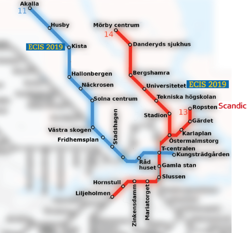 Stockholm Metro Lines: Red and Blue